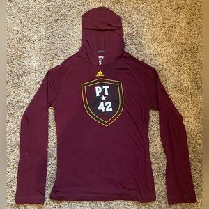 Arizona State Adidas Pat Tillman Shirt Hoodie. Adult Small.